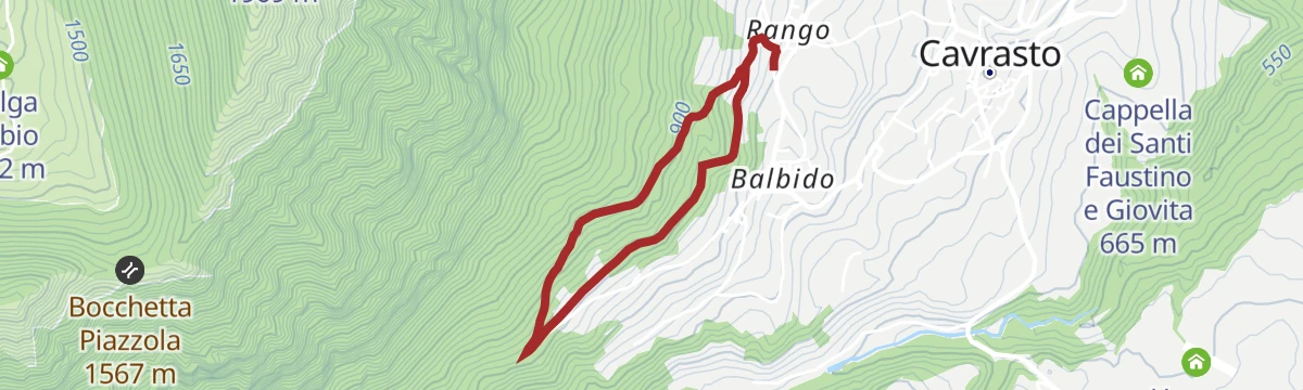Route map: I Sentieri dei Piccoli Camminatori: "La strada delle streghe"